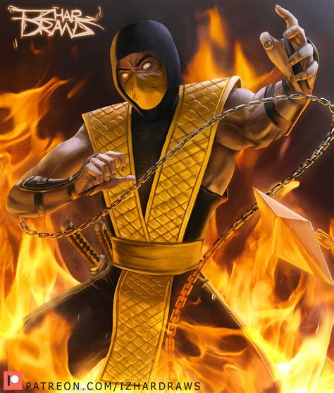 Mortal Kombat - Scorpion MK1 by IzharDraws on DeviantArt