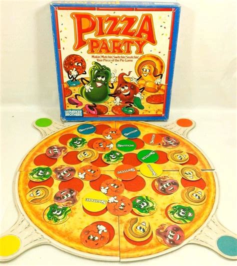 "Pizza Party" Board Game by Parker Brothers | Pizza party games, Party board games, Pizza party