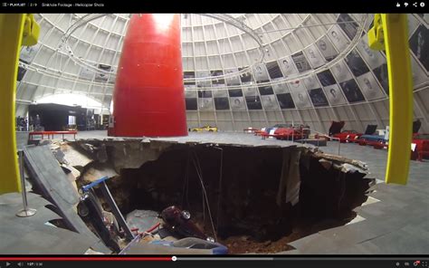 A sinkhole at the National Corvette Museum swallows eight cars.