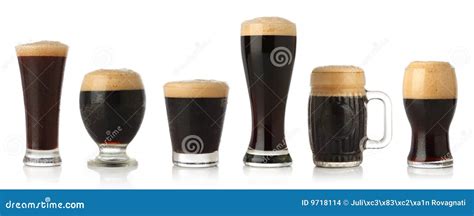 Different Glasses Of Stout Beer Stock Images - Image: 9718114