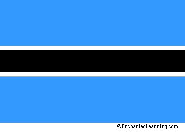 Botswana's Flag - EnchantedLearning.com