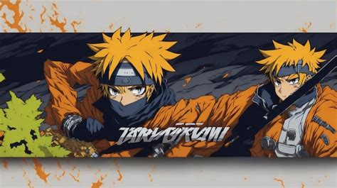 Premium AI Image | A banner with the words Naruto on it