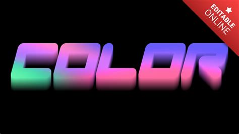 Color | Gradient 3D Font | Text Effect Generator