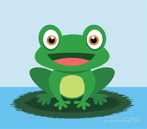 frog on lily pad - Clip Art Library