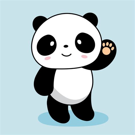 Panda Cartoon Cute Say Hello Panda Animals Illustration 4223184 Vector Art at Vecteezy