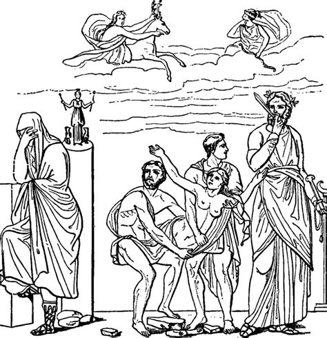 Sacrifice of Iphigenia vintage illustration. 13603986 Vector Art at Vecteezy