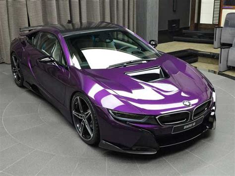 BMW i8 In A Bespoke Twilight Purple Wrap By Abu Dhabi Dealership - DriveSpark News