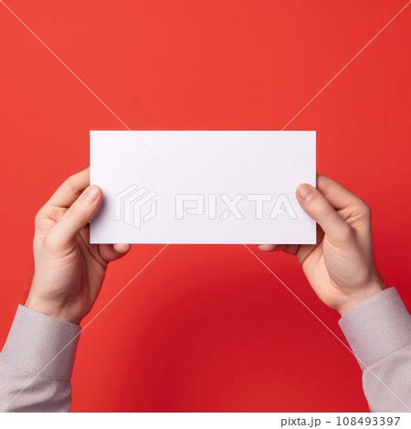 Hand hold a discount card, business card,...のイラスト素材 [108493397] - PIXTA