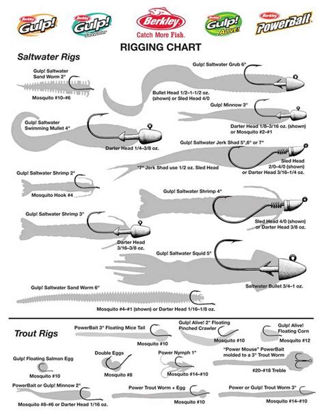 How to rigging chart fresh & salt water | Fishing tips, Fishing rigs, Salt water fishing