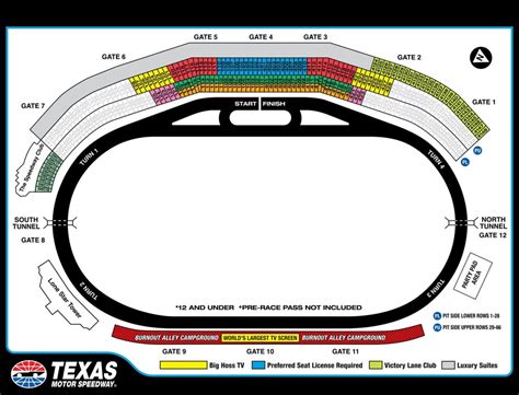 Nascar Seating Charts - Race Track And Speedway Maps - Texas Motor ...