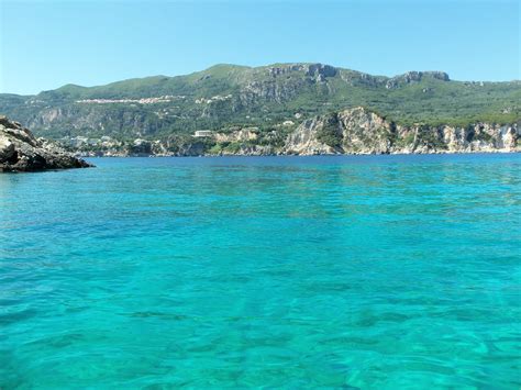 Beaches in Corfu, Corfu, Greece, Paleokastrita coast panorama