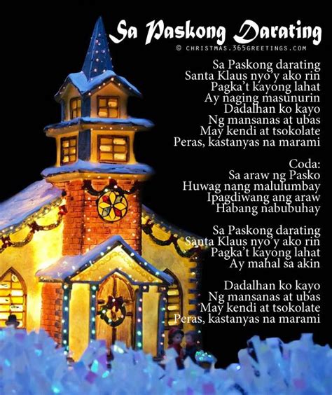 Most Popular Tagalog Christmas Songs - Christmas Celebrations | Christmas song, Filipino ...