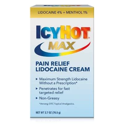 Icy Hot With Lidocaine Pain Relieving Cream - 2.7oz. : Target