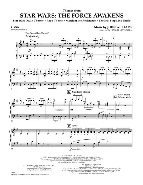 Themes from Star Wars: The Force Awakens - Piano - Sheet Music at Stanton's Sheet Music