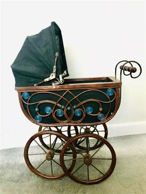 Antique Doll’s Pram, Victorian. Great condition, made of rattan and wrought iron | in Wells ...