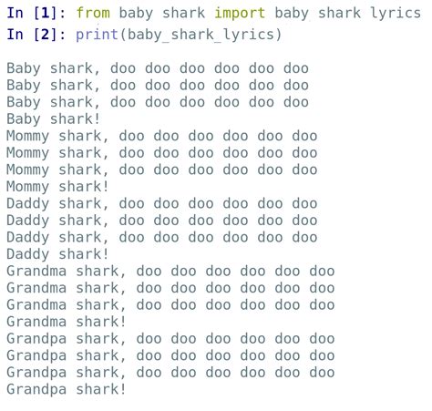 Are we still doing Baby Shark lyrics? : r/ProgrammerHumor