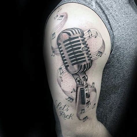 50 Music Staff Tattoo Designs For Men - Musical Pitch Ink Ideas