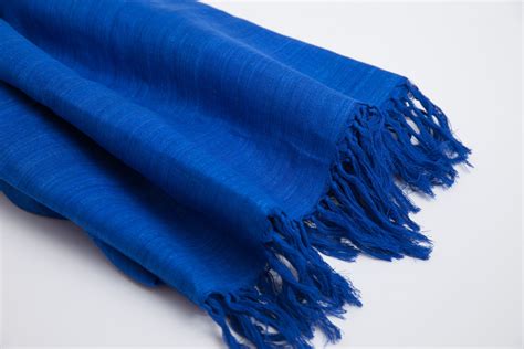 Ahimsa Silk Shawl - Royal Blue