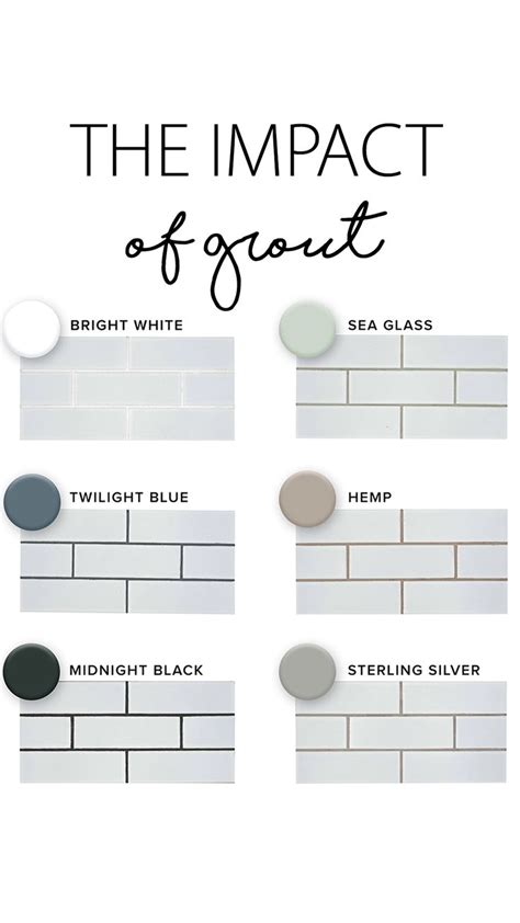 The impact of different grout colors! Grout color can impact the way your tile looks once it's ...