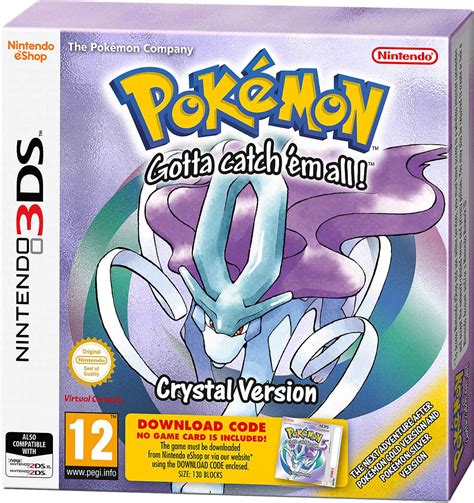 Pokémon Crystal Version (Packaged Download Code) Nintendo 3DS | Zavvi