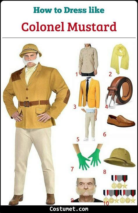 Colonel Mustard (Clue) Costume for Cosplay & Halloween 2023 | Clue costume, Mens halloween ...