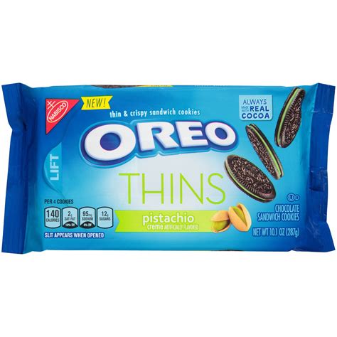 Buy OREO Thins Chocolate Sandwich Cookies, Pistachio Flavored Creme, 1 ...