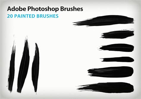 30 Brush Stroke Brushes // Photoshop Brushes // PNG Brush Mark // Brush Strokes // Brush Clipart ...