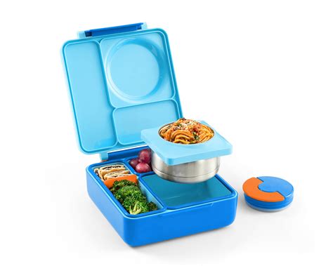 Buy OmieBox - Leak-Proof 3-Compartment Bento Lunch Box For Kids - Includes Insulated Food ...