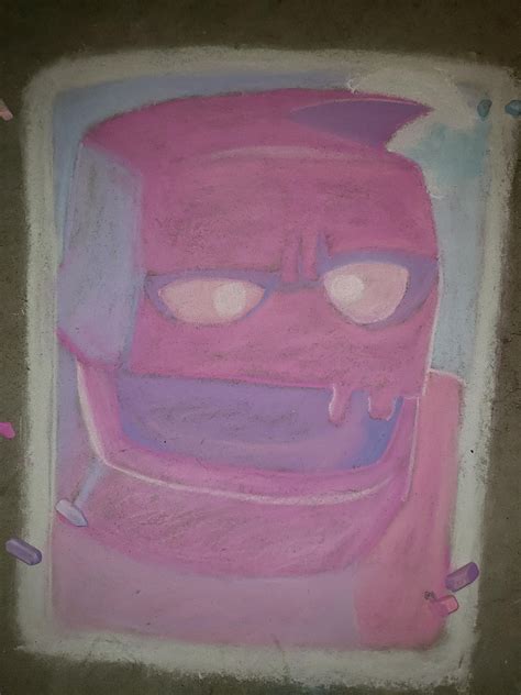 Elixir Golem Drawn with Chalk! : r/ClashRoyale