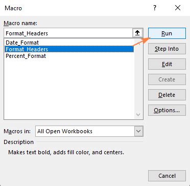 How to run macro in Excel and create a macro button