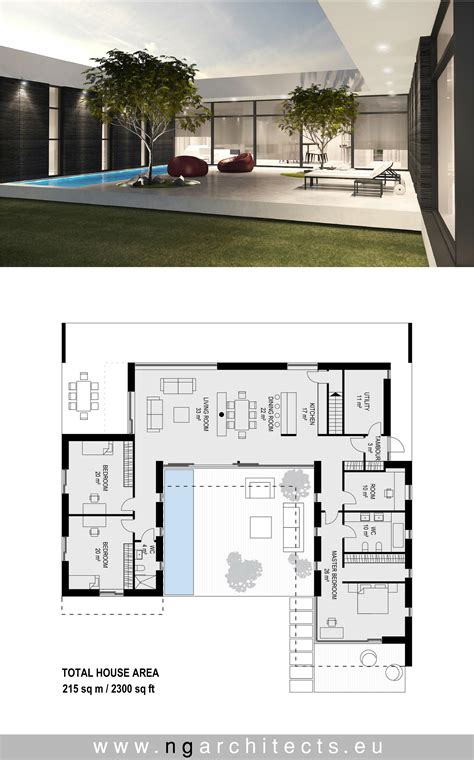 Modern Villa Floor Plan - Image to u