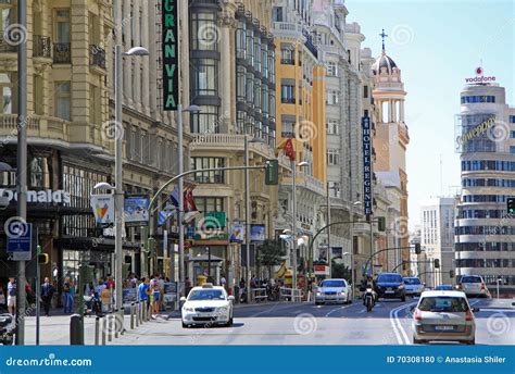 View of the Architecture of Gran Via Street in Madrid, Spain Editorial Image - Image of view ...