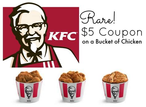 RARE $5 KFC Coupon for a Bucket of Chicken! | Kfc coupons, Kfc, Restaurant coupons