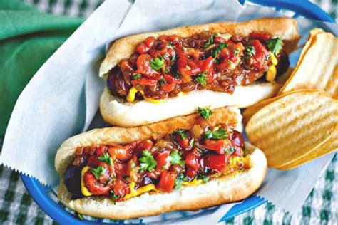 New York Style Hot Dog with Red Pepper Relish - Life, Love, and Good Food