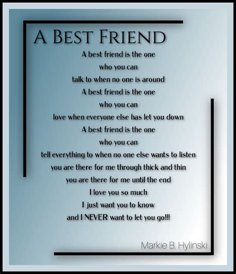 A Best Friend -Markie B. Hylinski | Friendship Poems