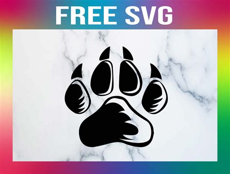 Free Panther Paw SVG