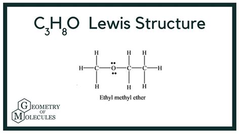 C3H8O Lewis Structure | How to Draw the Lewis Structure for C3H8O (ethyl-methyl ether) | C3H8O ...