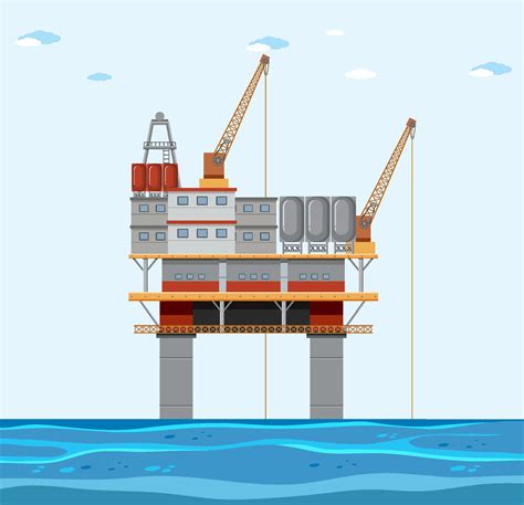 Offshore Oil Rig Vector Art, Icons, and Graphics for Free Download