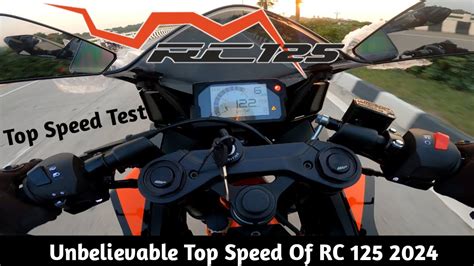 2024 KTM RC 125 Top Speed | 122 Km/h | Shocking Top Speed | Slower Than Duke 125? - YouTube