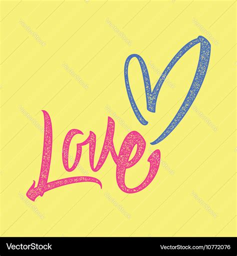 Love calligraphy lettering Royalty Free Vector Image