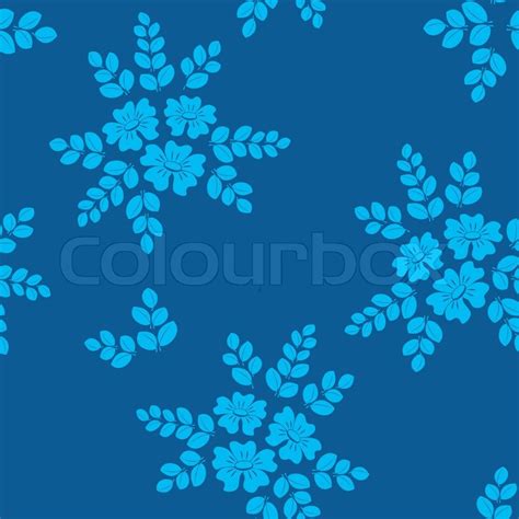 Dark blue floral seamless pattern | Stock image | Colourbox