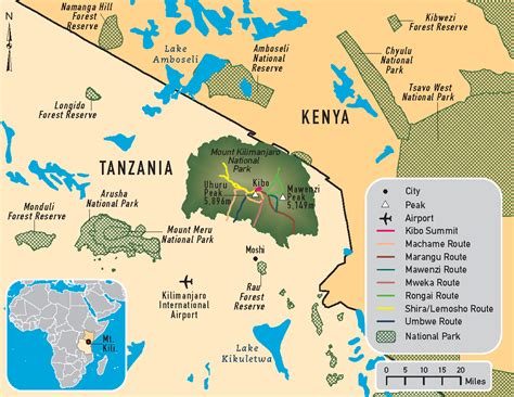 Mount Kilimanjaro Map - Climbing Kilimanjaro