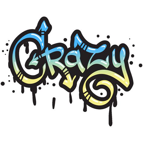 Wall decal graffiti crazy – Wall decals WALL DECAL ART AND DESIGN Graffiti Brozart - Ambiance ...