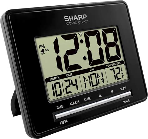 Sharp Atomic Desktop Clock – Auto Set Digital Alarm Clock - Atomic ...