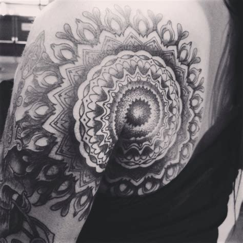 Mandala/ Sacred Geometry/ Dotwork tattoo.. Done by Rob Hoskins ...