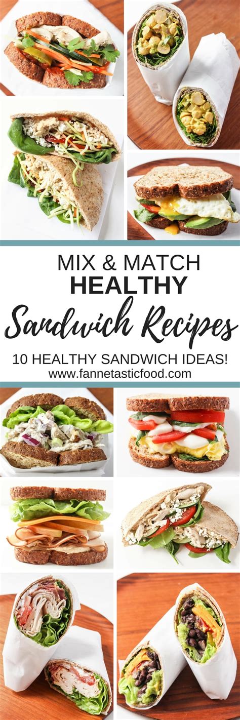 Healthy Sandwich Ideas (Mix & Match!) - Healthy, Portable Lunch