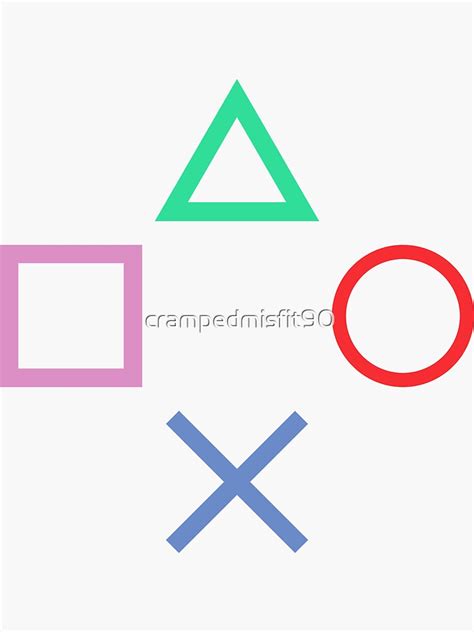 "Playstation Buttons Logo PS1 PSX PS2 PS3 PS4 PS5" Sticker by crampedmisfit90 | Redbubble