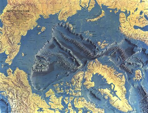 Arctic Ocean Floor 1971 Wall Map by National Geographic - MapSales.com