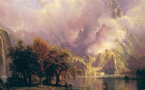 HD wallpaper: Albert Bierstadt, Majesty of the Mountains, classical art, classic art | Wallpaper ...