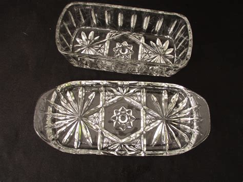 Anchor Hocking Pres Cut Pattern Glass Butter Dish Is Popular & Can Coordinate With Your Other ...